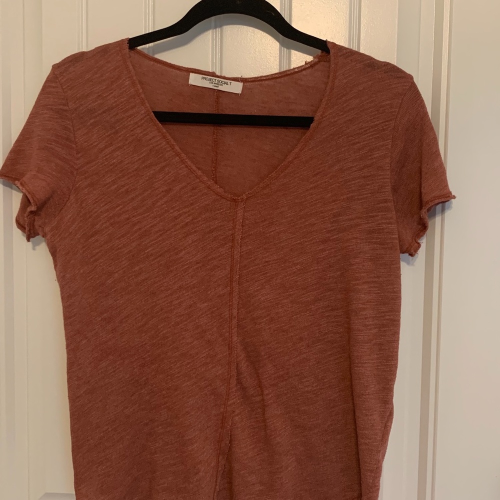 Rust short sleeve top